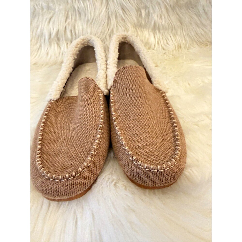 Rothy's Women's Lined Slip-On Loafer Slippers Brown Fabric US 9 Round Toe
